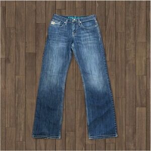 Cinched Grant Mens Dark Wash Bootcut Denim Jeans Style MB82211001 Size 27x32